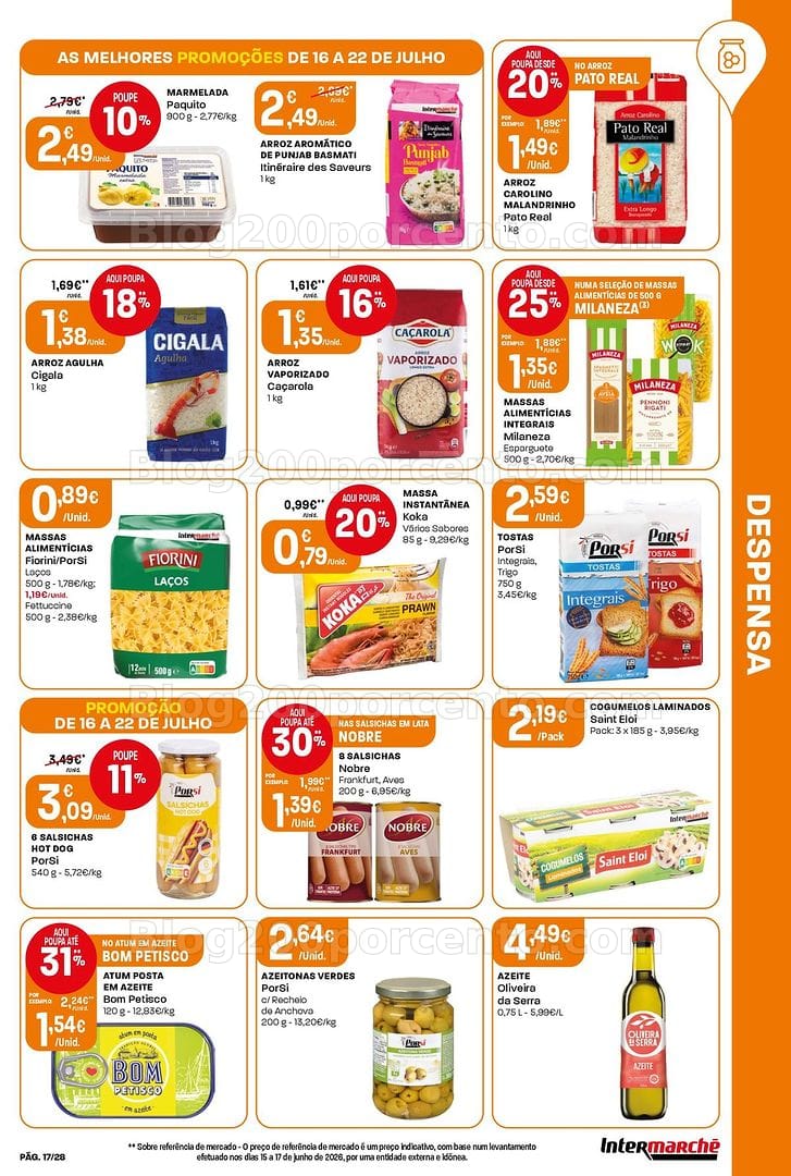 Antevisão Folheto INTERMARCHÉ Contact Promoções de 16 a 22 julho